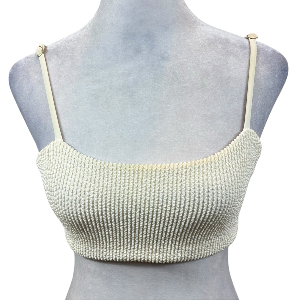 Show Me Your MUMU Destin Swim Top Ivory Scrunch Size Small